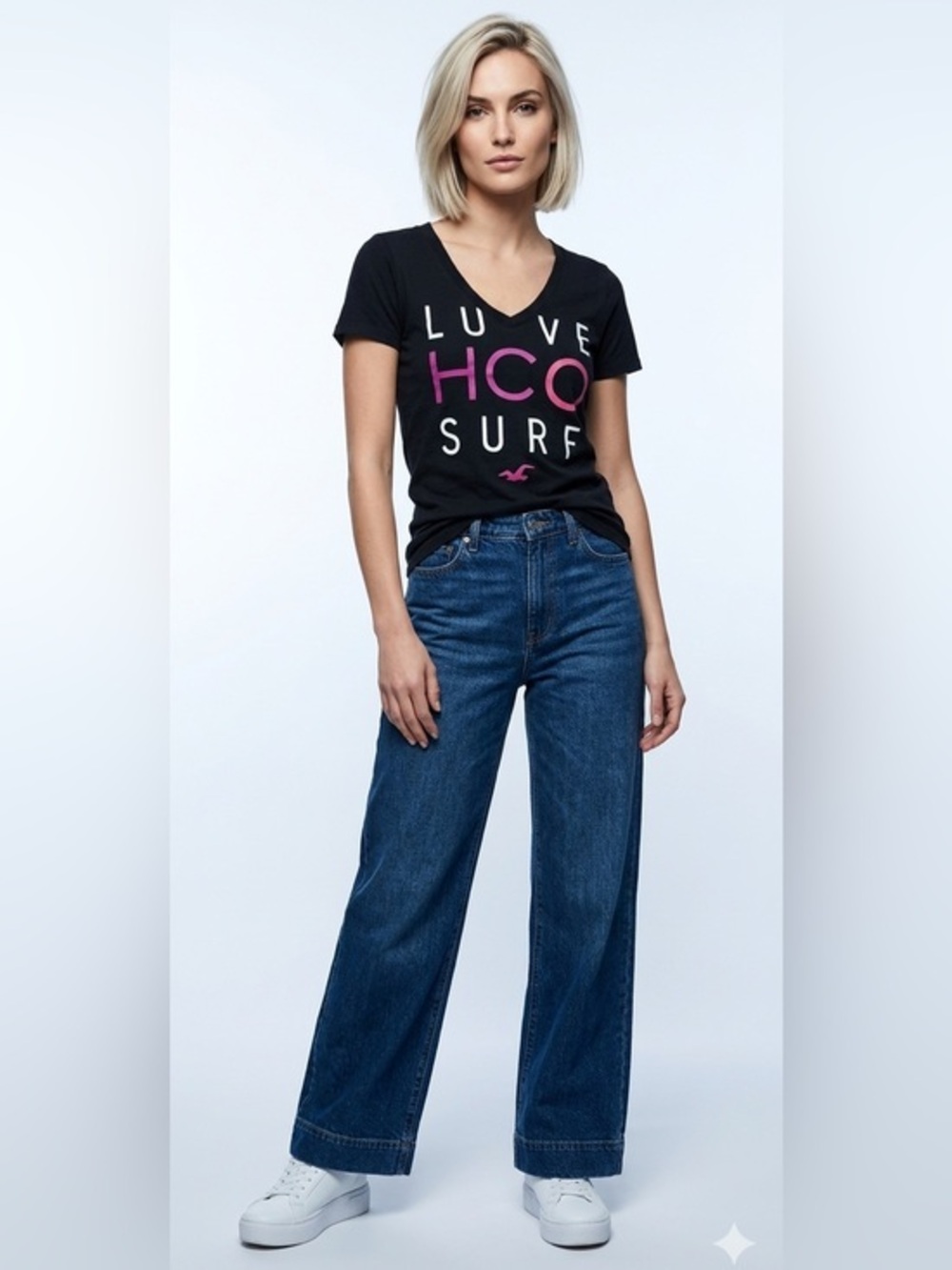 New Hollister Navy Blue T-Shirt